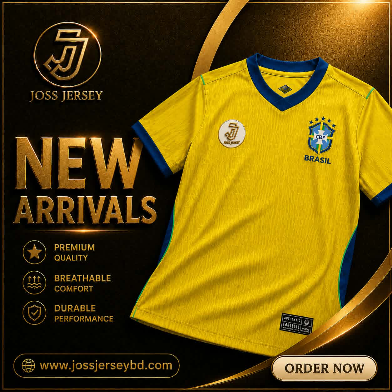Brasil home kit new arrivals campaign poster